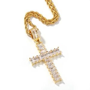 NWOT Cross baguette Necklace